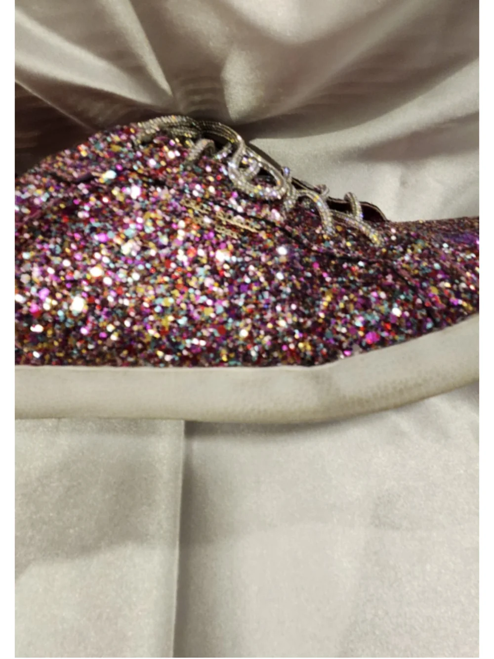 Kate Spade Glitter Sneakers, Purple and White